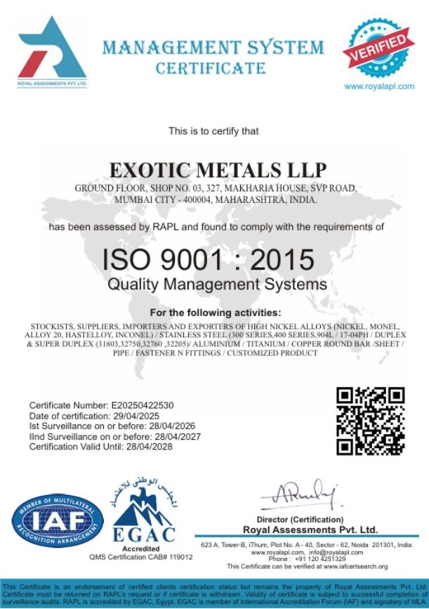 Management System Certificate